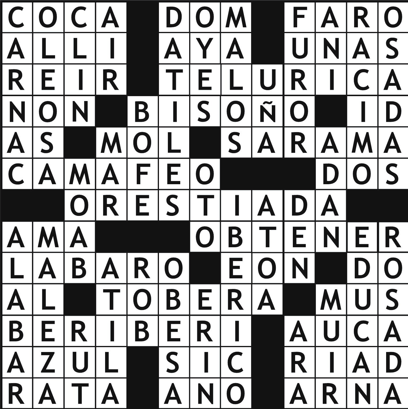 Solución del juego anterior.