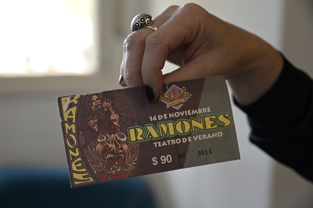 Entrada para el show de Ramones en Uruguay. Foto: Leonardo Mainé