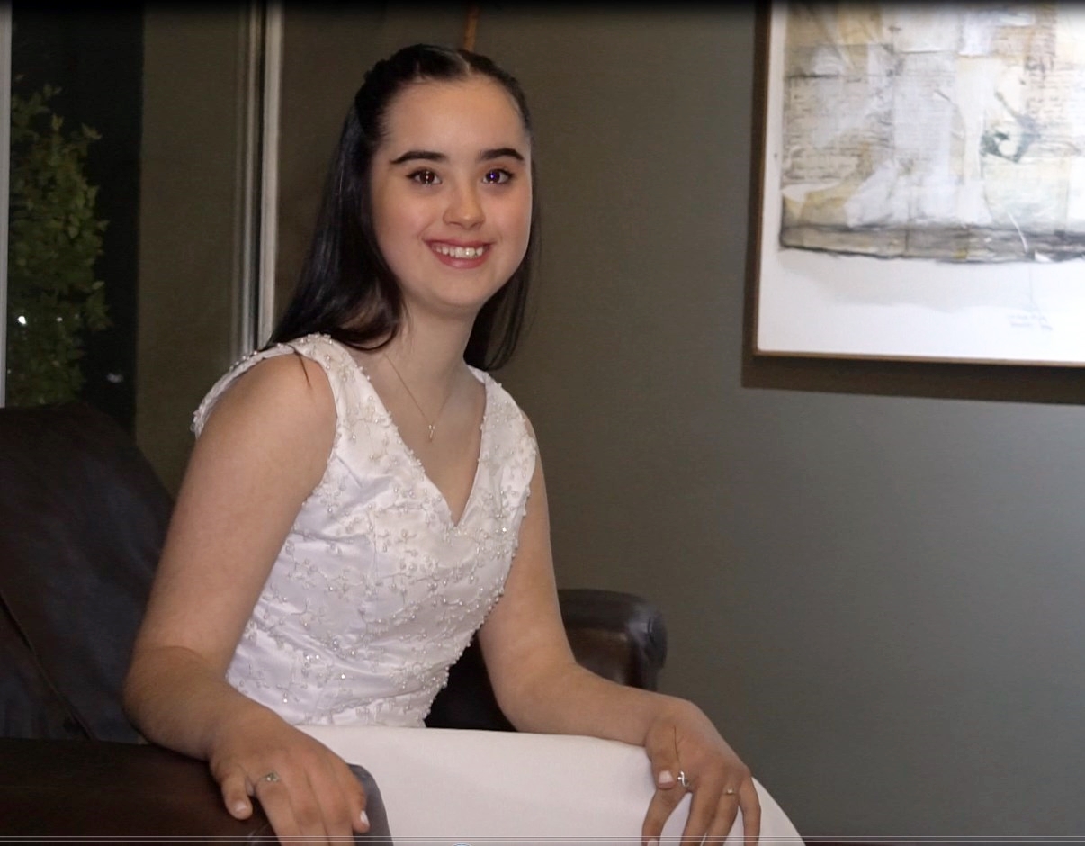 Lupe en su cumpleaños de 15 Foto: Gentileza de Claudia Méndez