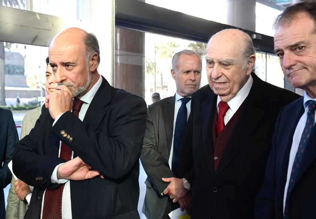 Pablo Mieres, Pablo Iturralde, Julio María Sanguinetti y Guido Manini Ríos