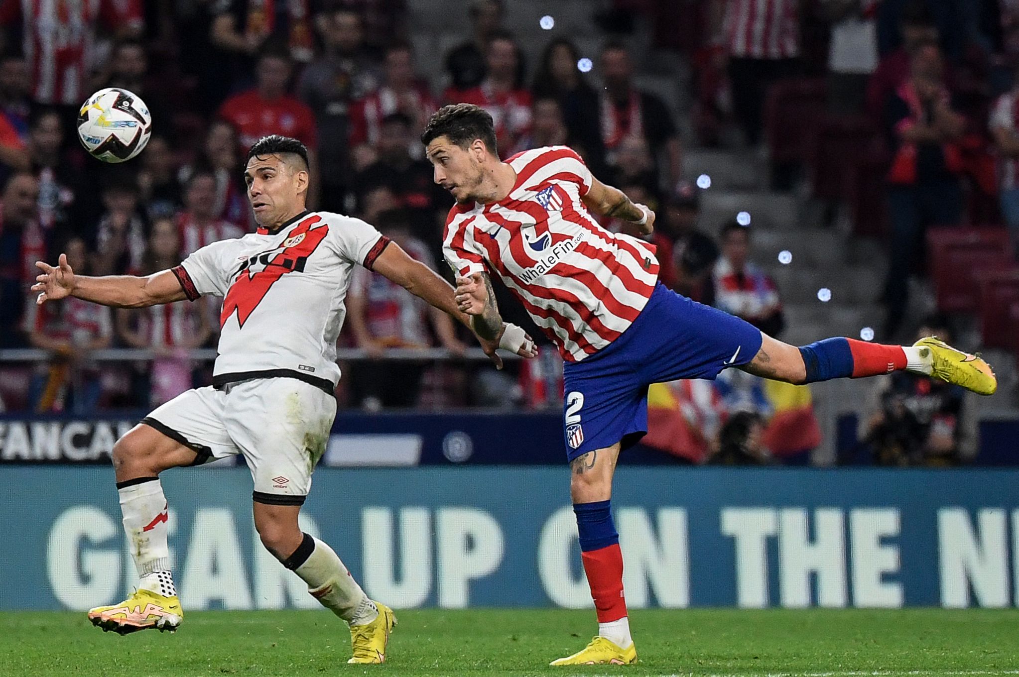 José María Giménez en el partido de Atlético Madrid ante Rayo Vallecano. Foto: AFP