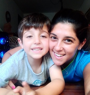 Lucía Machín y su hijo Bruno. Foto: Archivo.