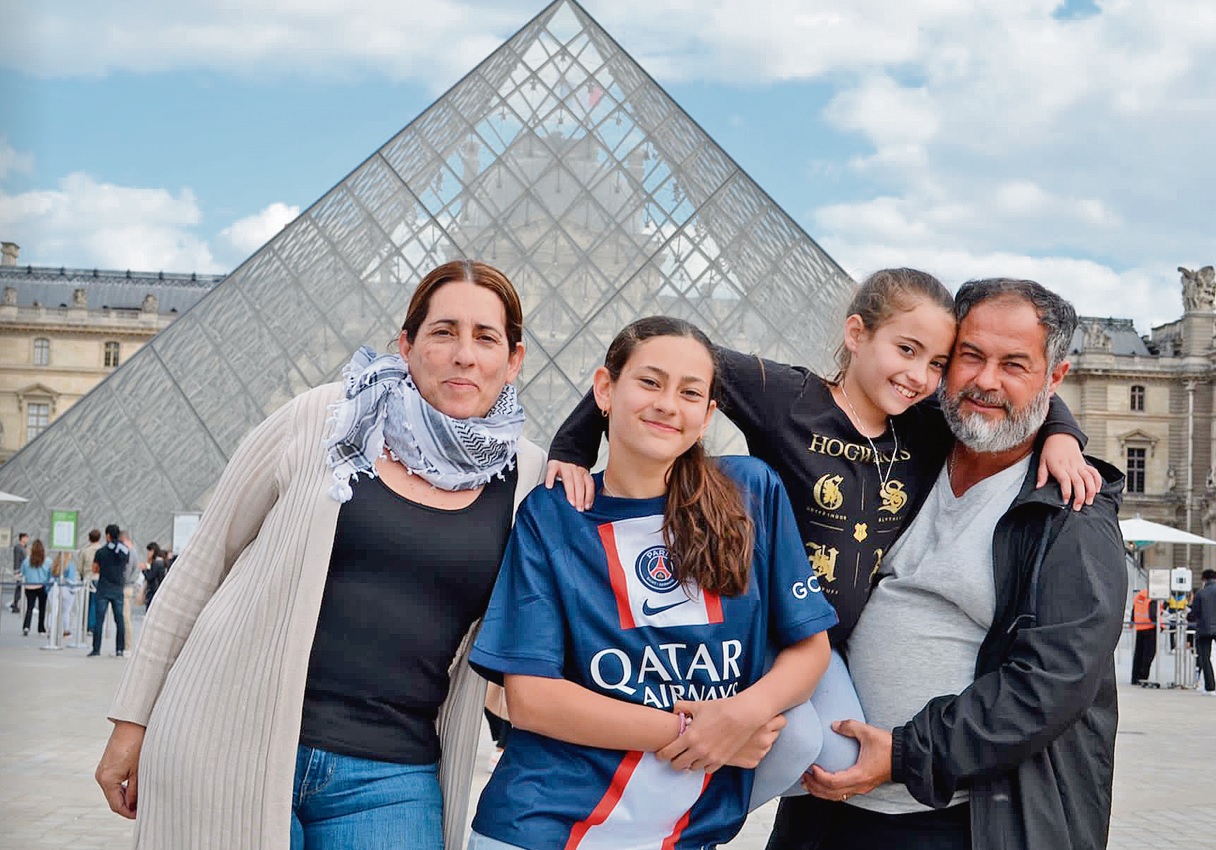 Noelia Franco y su familia.