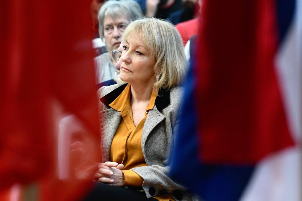 Carolina Cosse en convención del Partido socialista. Foto: Leonardo Mainé
