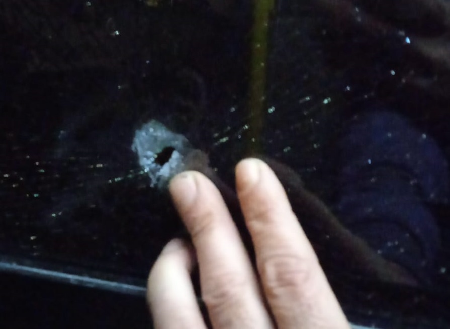 Daño en un ómnibus. Foto: Cortesía de Ascot