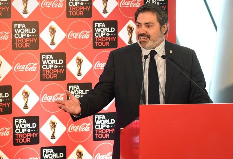 Gastón Tealdi en la presentación de la Copa del Mundo. Foto: Leonardo Mainé.