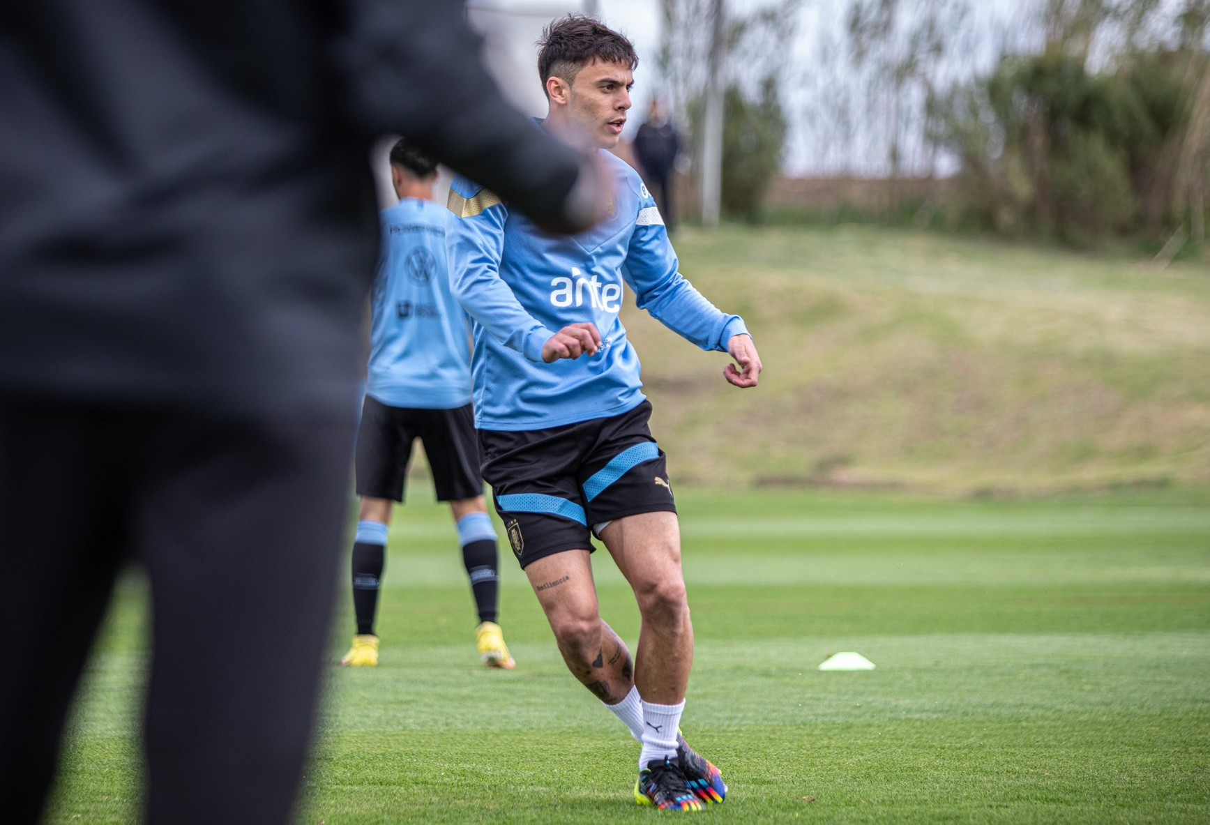 Felipe Carballo en el Complejo Celeste. Foto: @Uruguay.