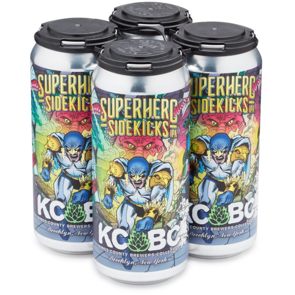 Kings County Brewers vende cervezas en lata con diseños de superhéroes.