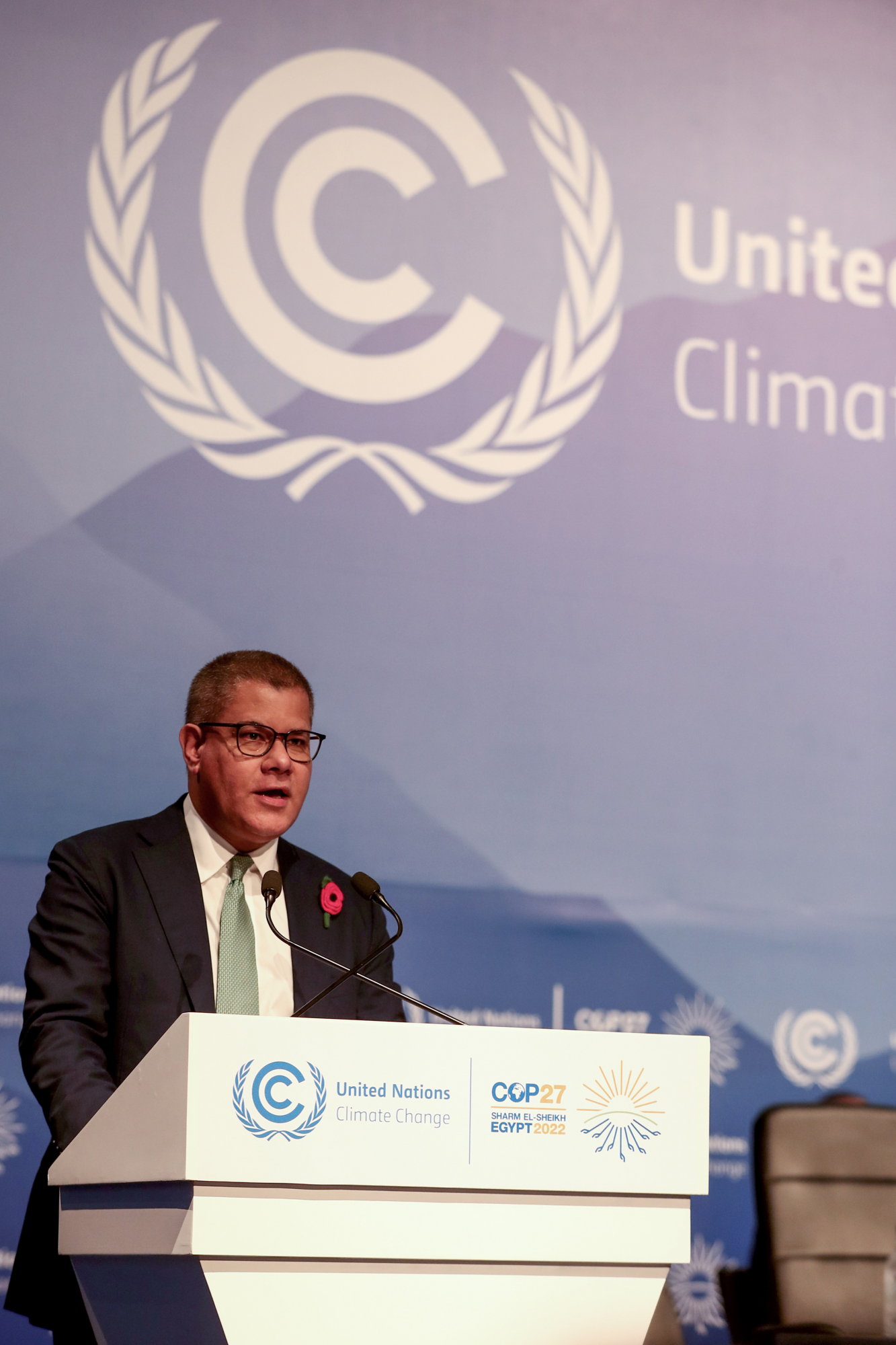 Alok Sharma en la COP27 de la ONU