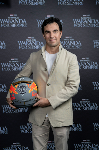 El casco de Checo Pérez de Wakanda Forever. Foto: Difusión
