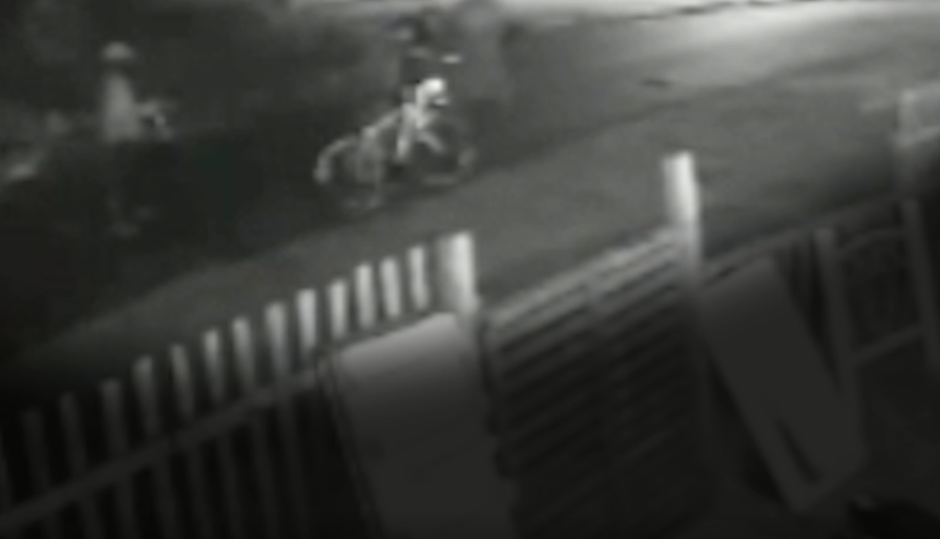 Rapiña de bicicleta en Rivera. Foto: Captura