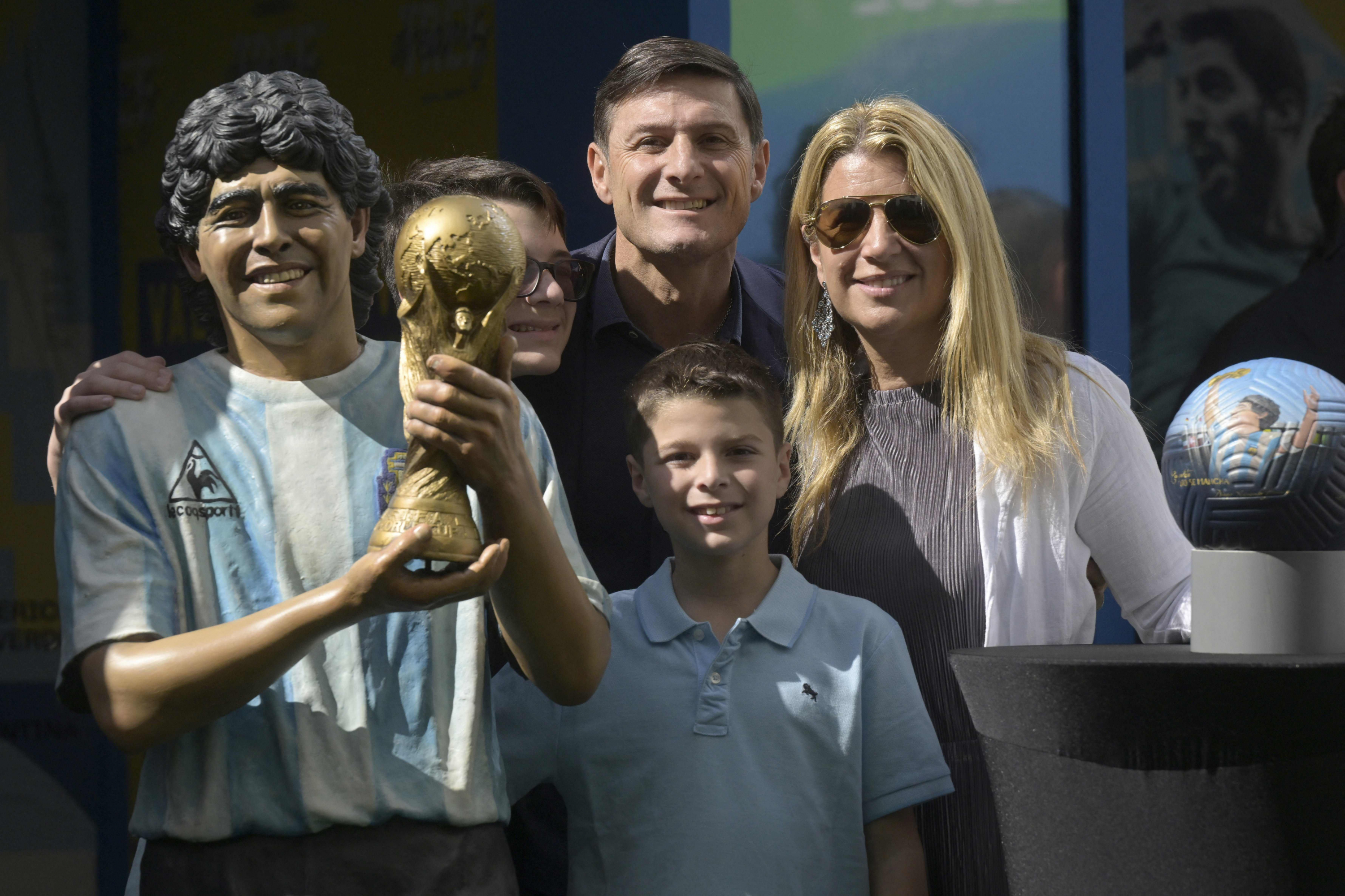 El homenaje a Diego Maradona en Qatar. Foto: AFP