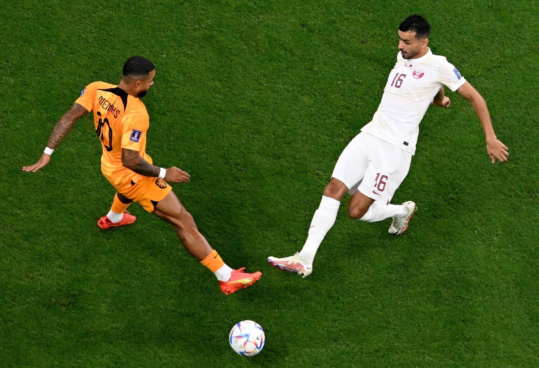 Países Bajos-Qatar en el Mundial 2022. Foto: AFP.