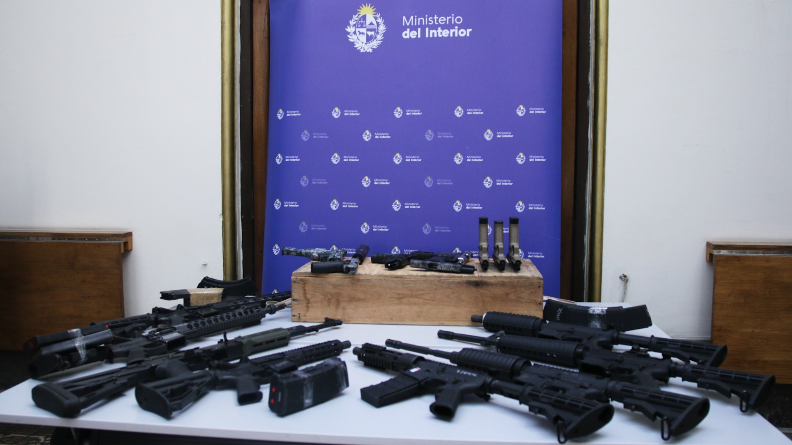 Armas de fuego incautadas por el Ministerio del Interior en el plan estratégico Fuerza de Tareas