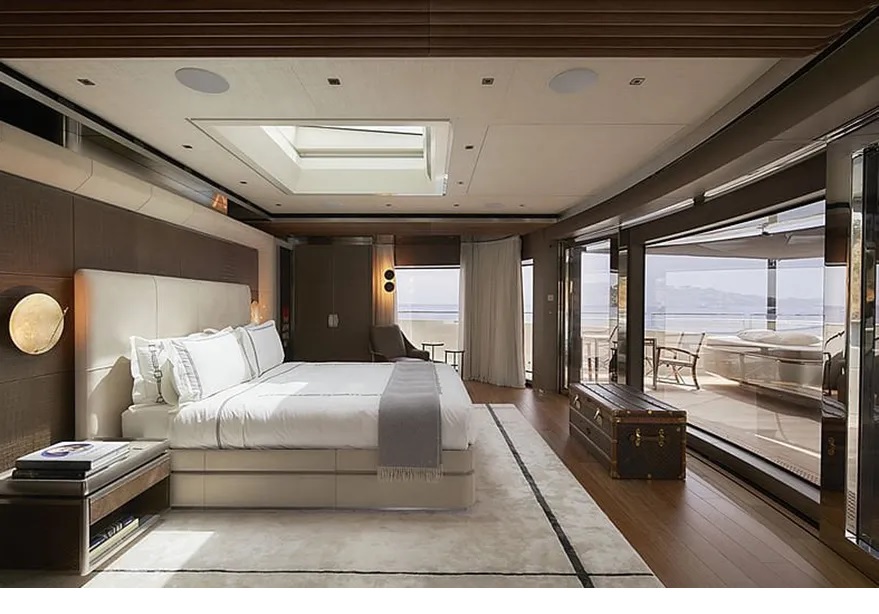 Una de las habitaciones del yate. FOTO: LA NACIÓN.