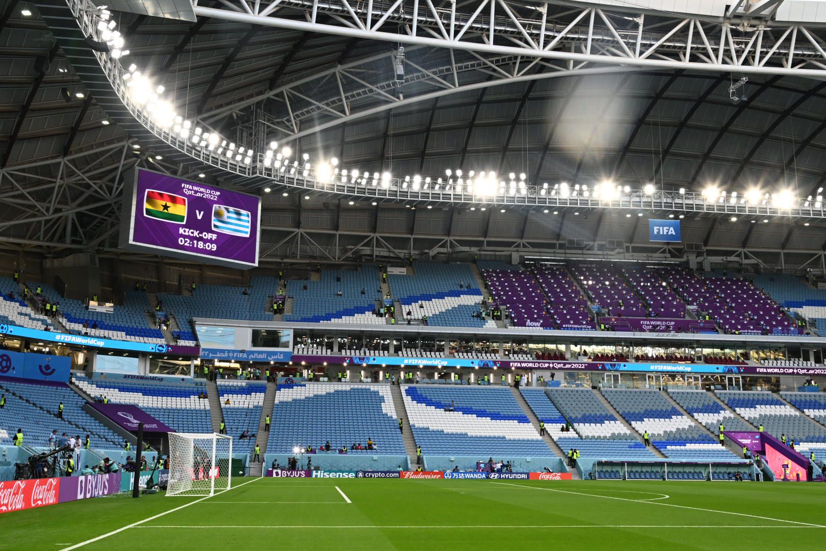 Las tribunas del Estadio Al Janoub. Foto: Nicolás Pereyra.