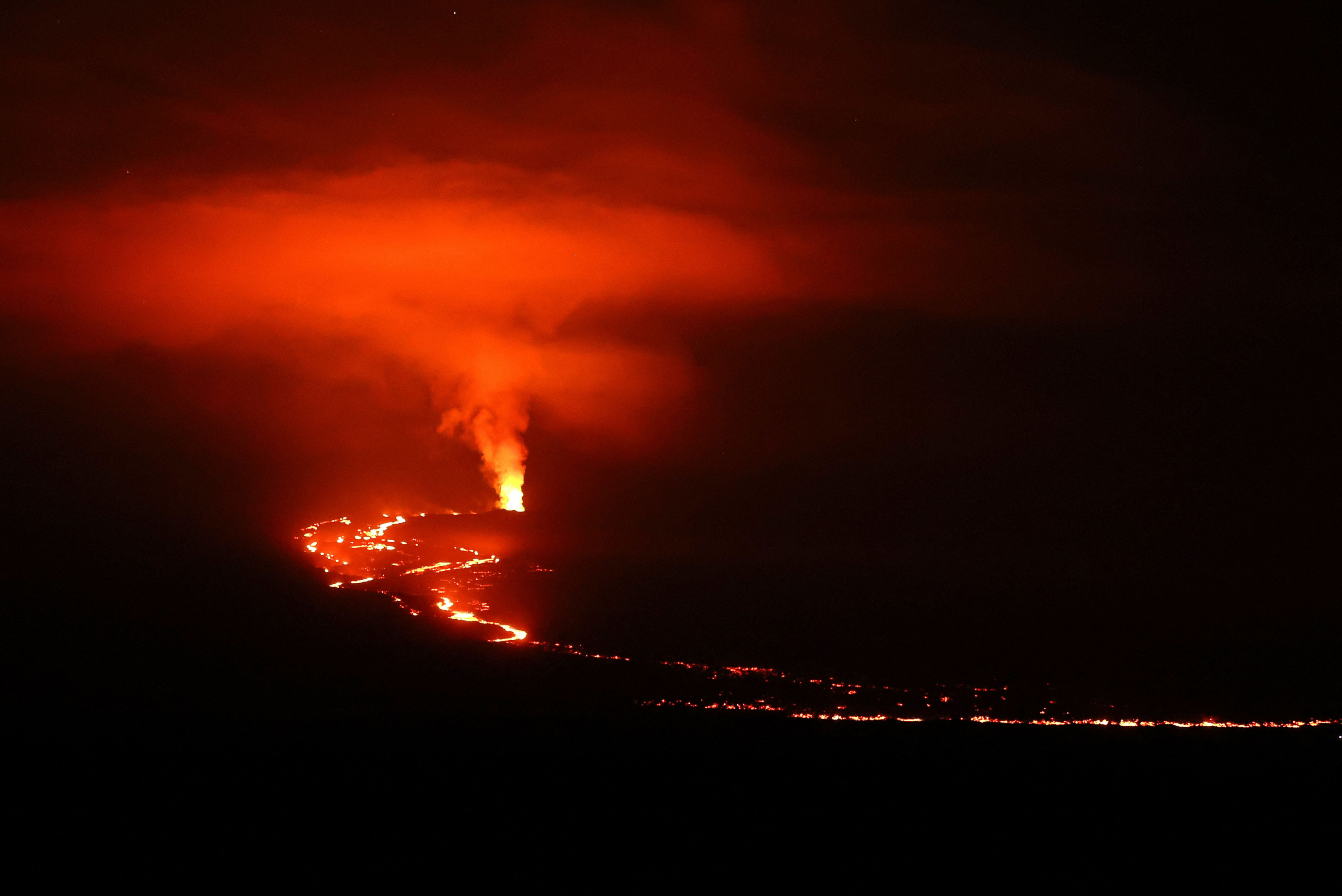 Las imágenes del Mauna Loa dieron la vuelta al mundo desde fines de diciembre. Foto: AFP