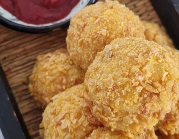 Croquetitas crocantes de papa, jamón y queso