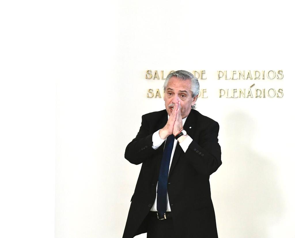 Alberto Fernández en la Cumbre del Mercosur en Montevideo. Foto: Leonardo Mainé