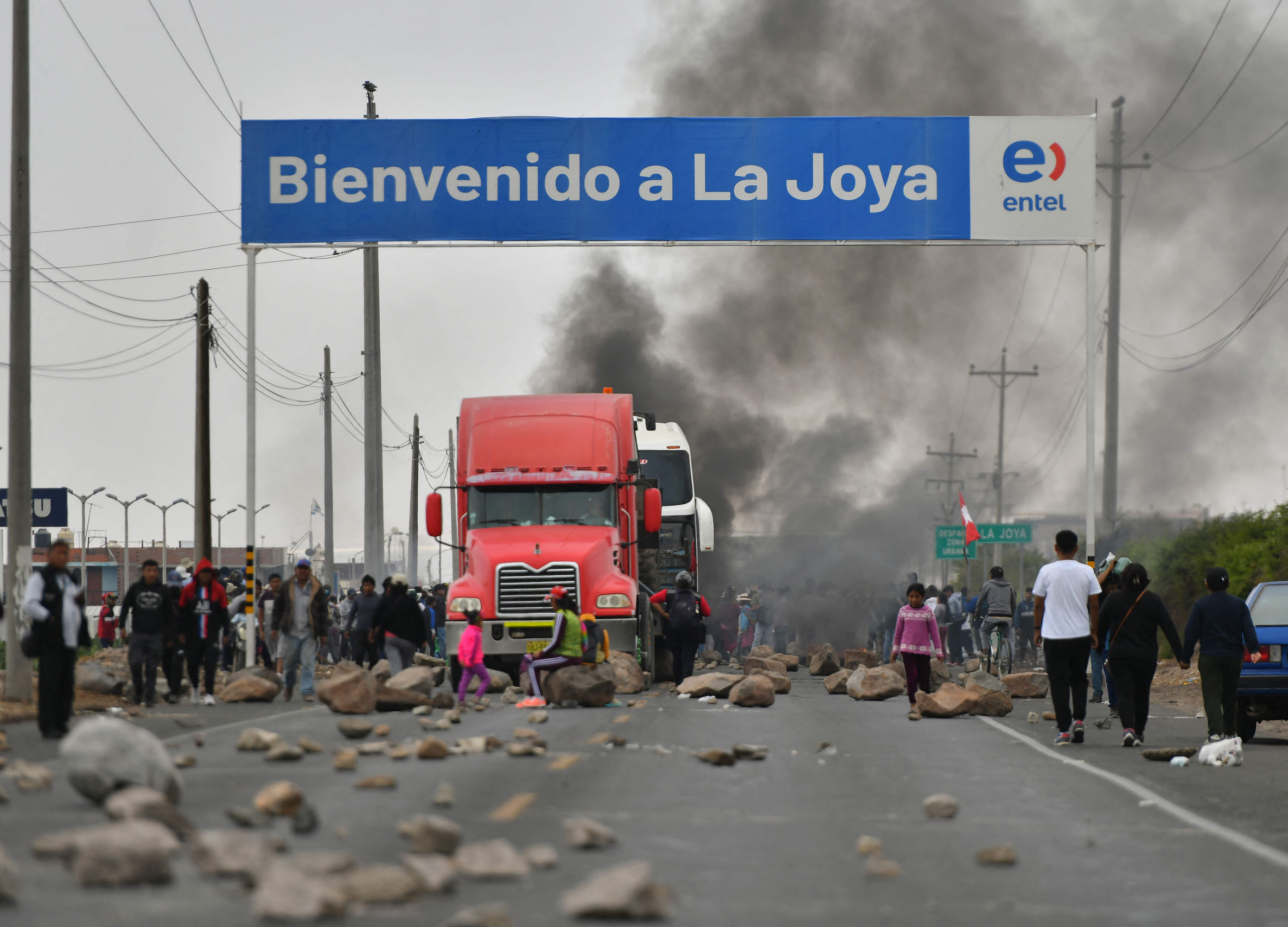 Protestas en Perú. Foto: AFP