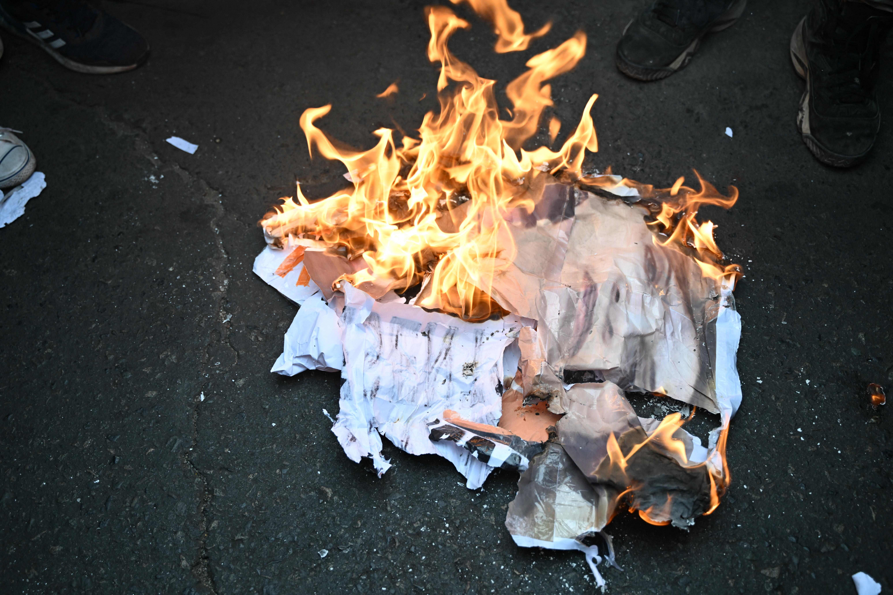 Protestas en Perú. Foto: AFP